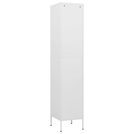 Locker Cabinet White 13.8"x18.1"x70.9" Steel