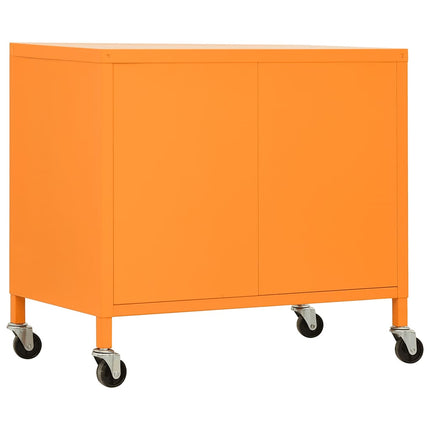 Storage Cabinet Orange 23.6"x13.8"x22" Steel