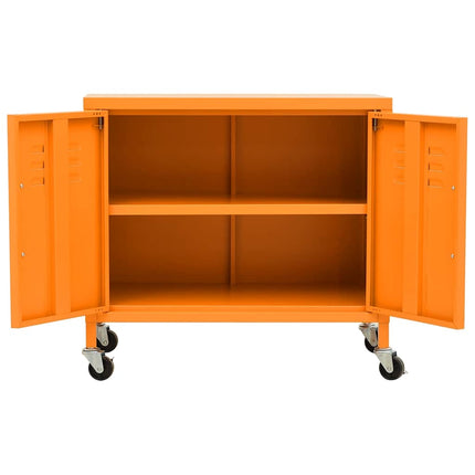 Storage Cabinet Orange 23.6"x13.8"x22" Steel