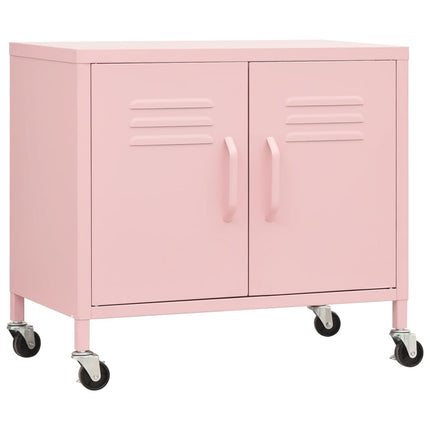 Storage Cabinet Pink 23.6"x13.8"x22" Steel