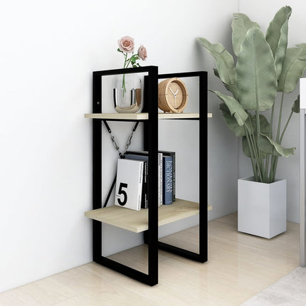 2-Tier Book Cabinet Sonoma Oak 15.7"x11.8"x27.6" Engineered Wood