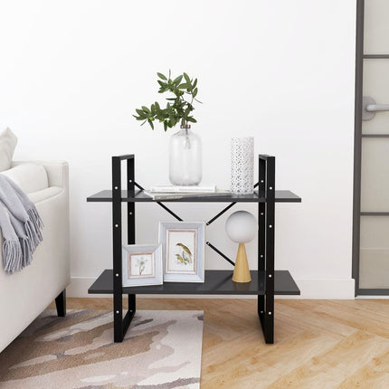 2-Tier Book Cabinet Gray 31.5"x11.8"x27.6" Engineered Wood
