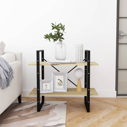 2-Tier Book Cabinet Sonoma Oak 31.5"x11.8"x27.6" Engineered Wood