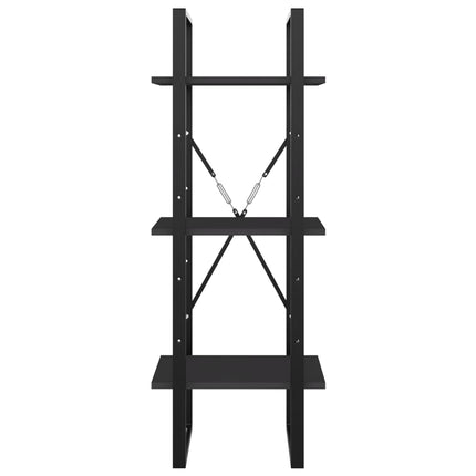 3-Tier Book Cabinet Gray 15.7"x11.8"x41.3" Engineered Wood