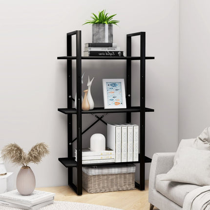 Storage Shelf Black 23.6"x11.8"x41.3" Engineered Wood