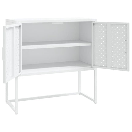 Sideboard White 29.5"x13.8"x29.5" Steel