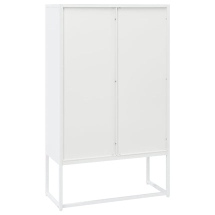 Highboard White 31.5"x13.8"x53.1" Steel