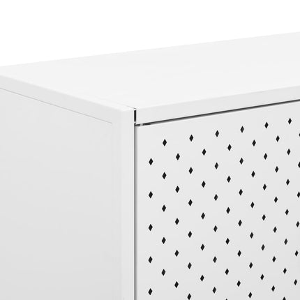 Highboard White 31.5"x13.8"x53.1" Steel