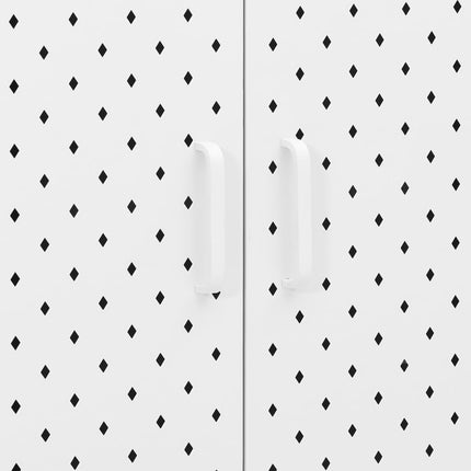 Highboard White 31.5"x13.8"x53.1" Steel