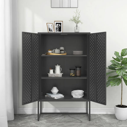 Highboard Anthracite 31.5"x13.8"x53.1" Steel
