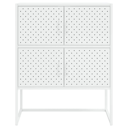 Highboard White 31.5"x13.8"x39.4" Steel