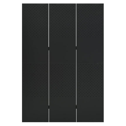 3-Panel Room Divider Black 47.2"x70.9" Steel