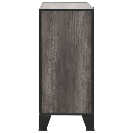 Storage Cabinet Gray 28.3"x14.2"x32.3" Metal and MDF