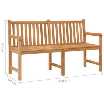 Patio Bench 59.1" Solid Teak Wood