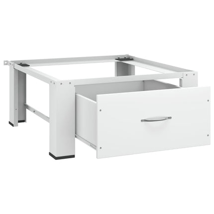Washing Machine Pedestal with Drawer White