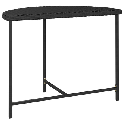 Patio Table Black 39.4"x19.7"x29.5" Poly Rattan
