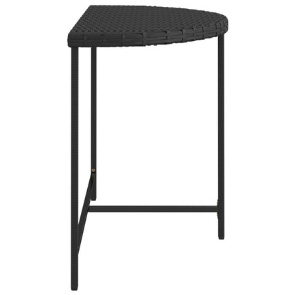 Patio Table Black 39.4"x19.7"x29.5" Poly Rattan
