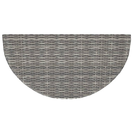 Patio Table Gray 39.4"x19.7"x29.5" Poly Rattan