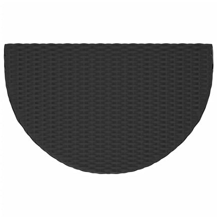 Patio Table Black 31.5"x19.7"x29.5" Poly Rattan