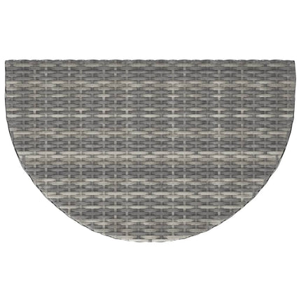 Patio Table Gray 31.5"x19.7"x29.5" Poly Rattan