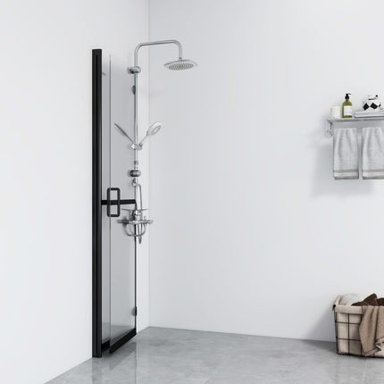 Foldable Walk-in Shower Wall Transparent ESG Glass 27.6"x74.8