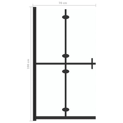 Foldable Walk-in Shower Wall Transparent ESG Glass 27.6"x74.8