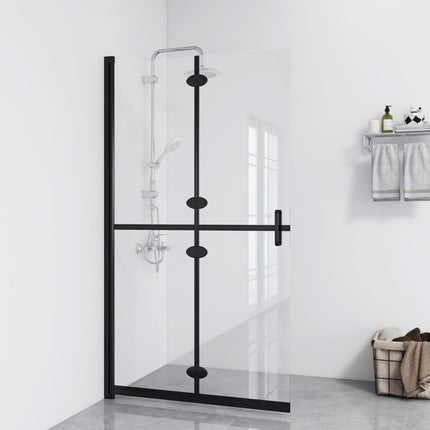 Foldable Walk-in Shower Wall Transparent ESG Glass 27.6"x74.8
