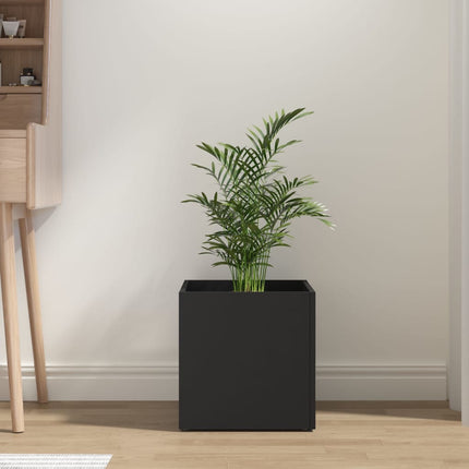 Planter Box Black 15.7"x15.7"x15.7" Engineered Wood