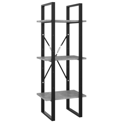 5-Tier Book Cabinet Concrete Gray 15.7"x11.8"x68.9" Engineered Wood