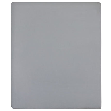Jersey Fitted Sheet Gray 100% Cotton Twin Fitted Sheet