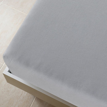 Jersey Fitted Sheet Gray 100% Cotton Twin Fitted Sheet