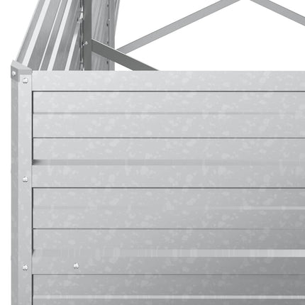 Garden Raised Bed 94.5"x31.5"x17.7" Galvanized Steel Silver