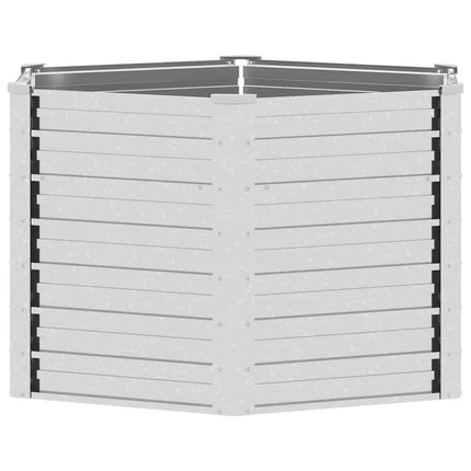 Garden Raised Bed 50.8"x30.3" Galvanized Steel Silver