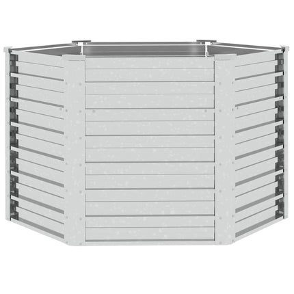 Garden Raised Bed 50.8"x30.3" Galvanized Steel Silver