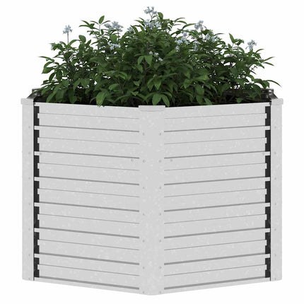 Garden Raised Bed 50.8"x30.3" Galvanized Steel Silver