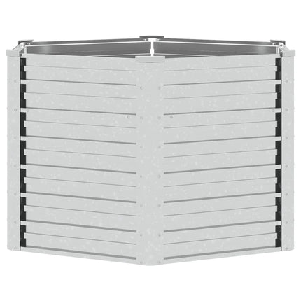 Garden Raised Bed 50.8"x30.3" Galvanized Steel Silver