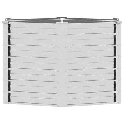 Garden Raised Bed 50.8"x30.3" Galvanized Steel Silver