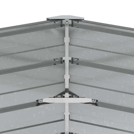 Garden Raised Bed 50.8"x30.3" Galvanized Steel Silver