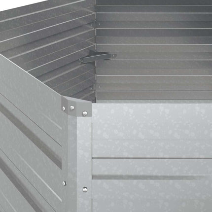 Garden Raised Bed 50.8"x30.3" Galvanized Steel Silver