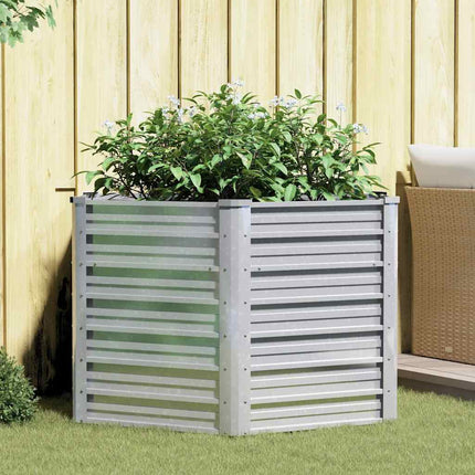 Garden Raised Bed 50.8"x30.3" Galvanized Steel Silver