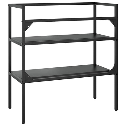 Bathroom Washbasin Frame Black 31.1" x 15" x 32.7" Iron