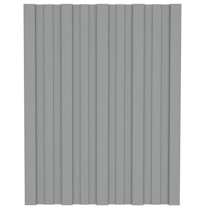 Roof Panel 12 pcs Grey 23.62 x 17.72 in Galvanised steel