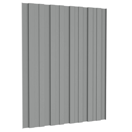 Roof Panel 36 pcs Grey 23.62 x 17.72 in Galvanised steel