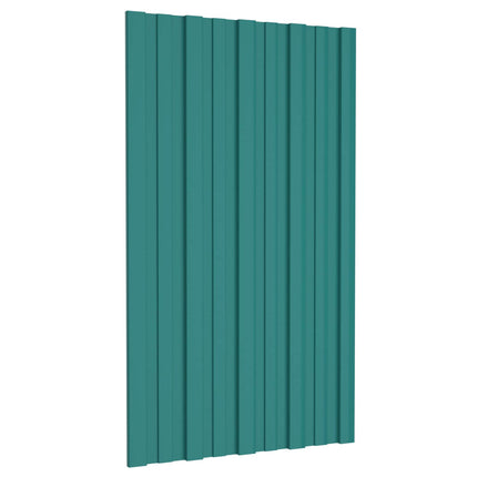 Roof Panel 12 pcs Green 31.50 x 17.72 in Galvanised steel