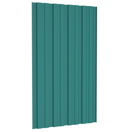Roof Panel 12 pcs Green 31.50 x 17.72 in Galvanised steel