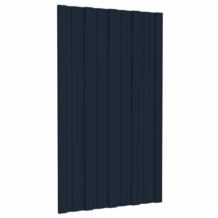 Roof Panel 12 pcs Anthracite 31.50 x 17.72 in Galvanised steel