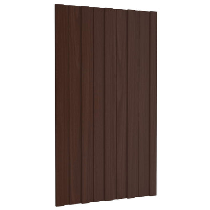 Roof Panel 12 pcs Brown 31.50 x 17.72 in Galvanised steel