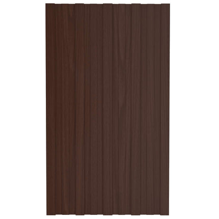 Roof Panel 12 pcs Brown 31.50 x 17.72 in Galvanised steel