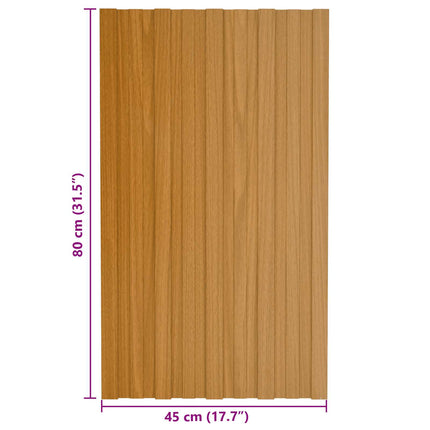 Roof Panel 36 pcs Natural 31.50 x 17.72 in Galvanised steel