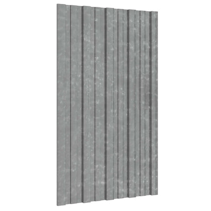 Roof Panel 36 pcs Silver 31.50 x 17.72 in Galvanised steel